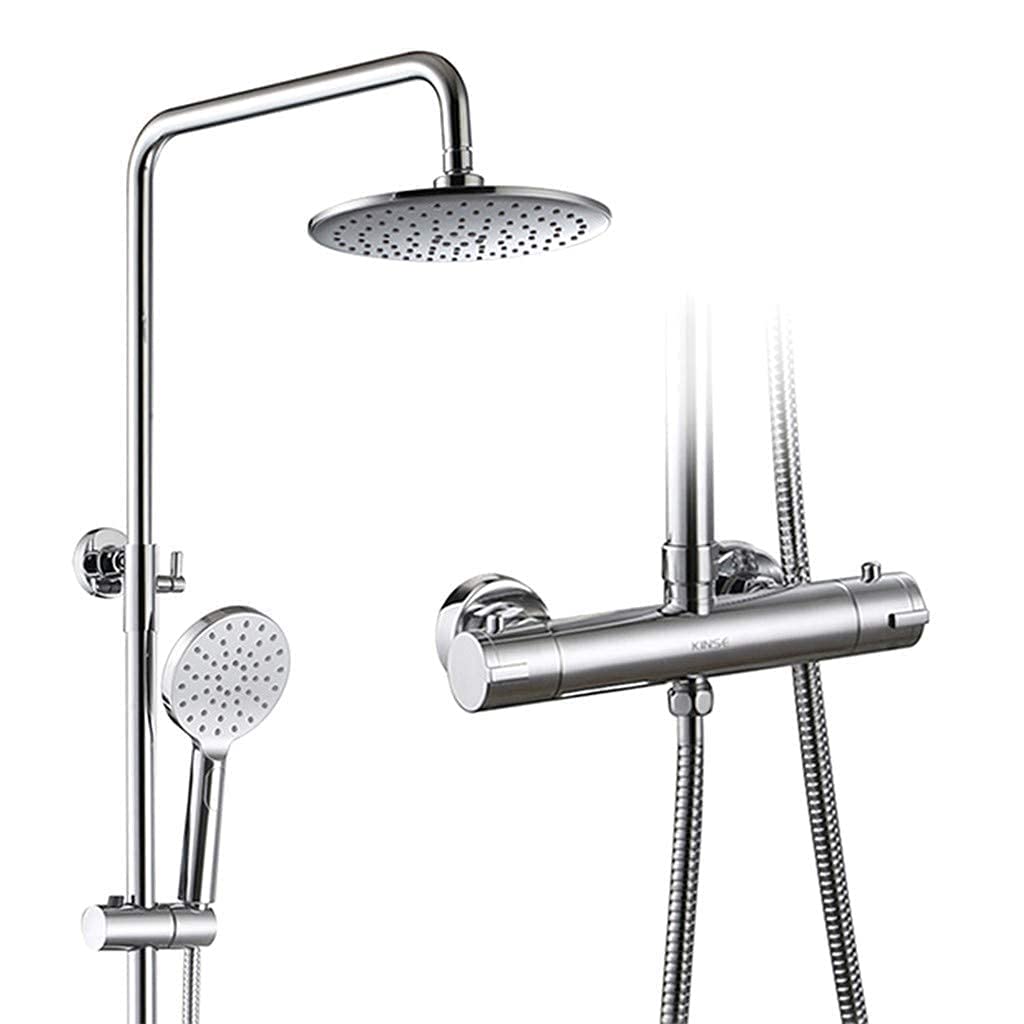 Ensemble de douche à effet pluie économie d'eau et mitigeur chrome