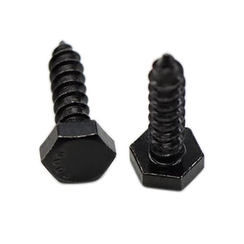 Miniatura 4 de Qlvily 25 tornillos de retraso hexagonales de acero inoxidable de 14" x 2", arandelas incluidas