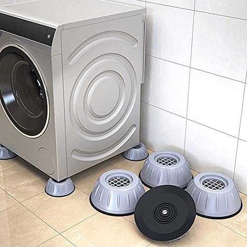 iSintek Pés da máquina de lavar, 4 peças de amortecedor universal de vibração antivibração, proteção