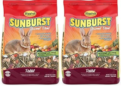 Higgins 2 Pack of Sunburst Gourmet Blend Rabbit Food, 3 Pounds Each