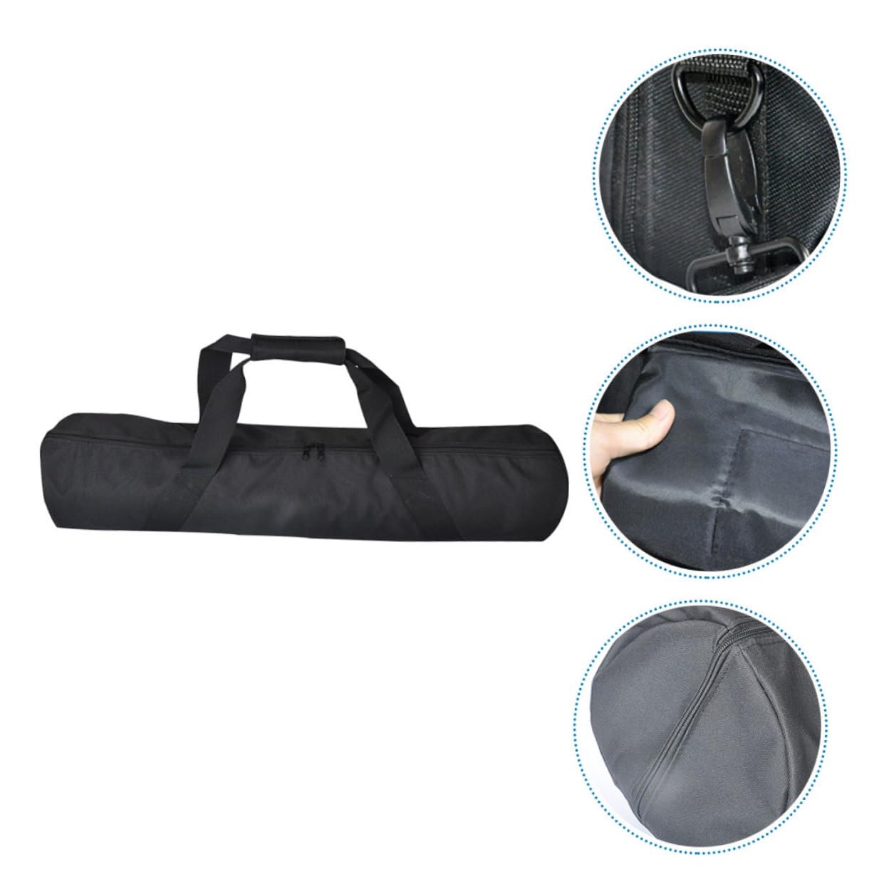 Toddmomy Borsa Tracolla Treppiede Fotografico Leggera e Oxford per Nero Strato Interno in Schiuma Uso Esterno e Trasporto a Mano