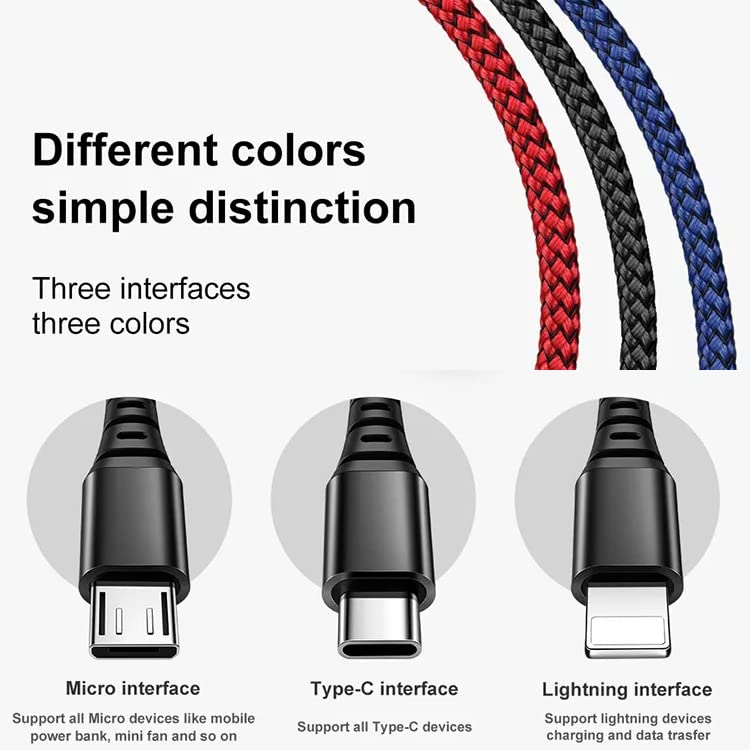 Mcdodo Multi USB Ladekabel – 4-in-1 Mit Lightning, USB-C, Micro-USB – 1,2 M, Für Android, IPhone, Huawei