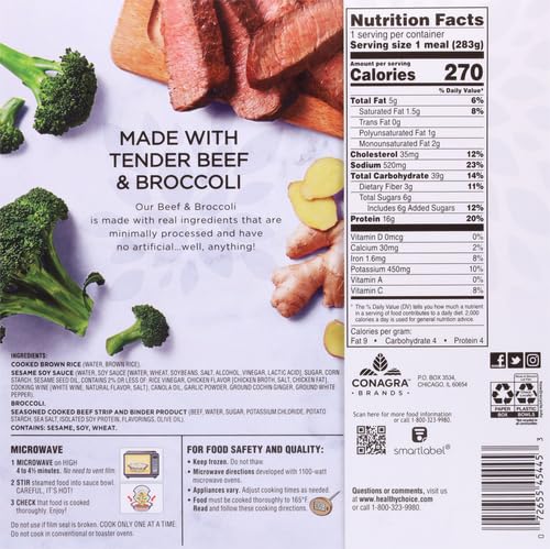 Healthy Choice 7265545445 Simply Steamers Frozen Dinner, Beef & Broccoli thumb #2