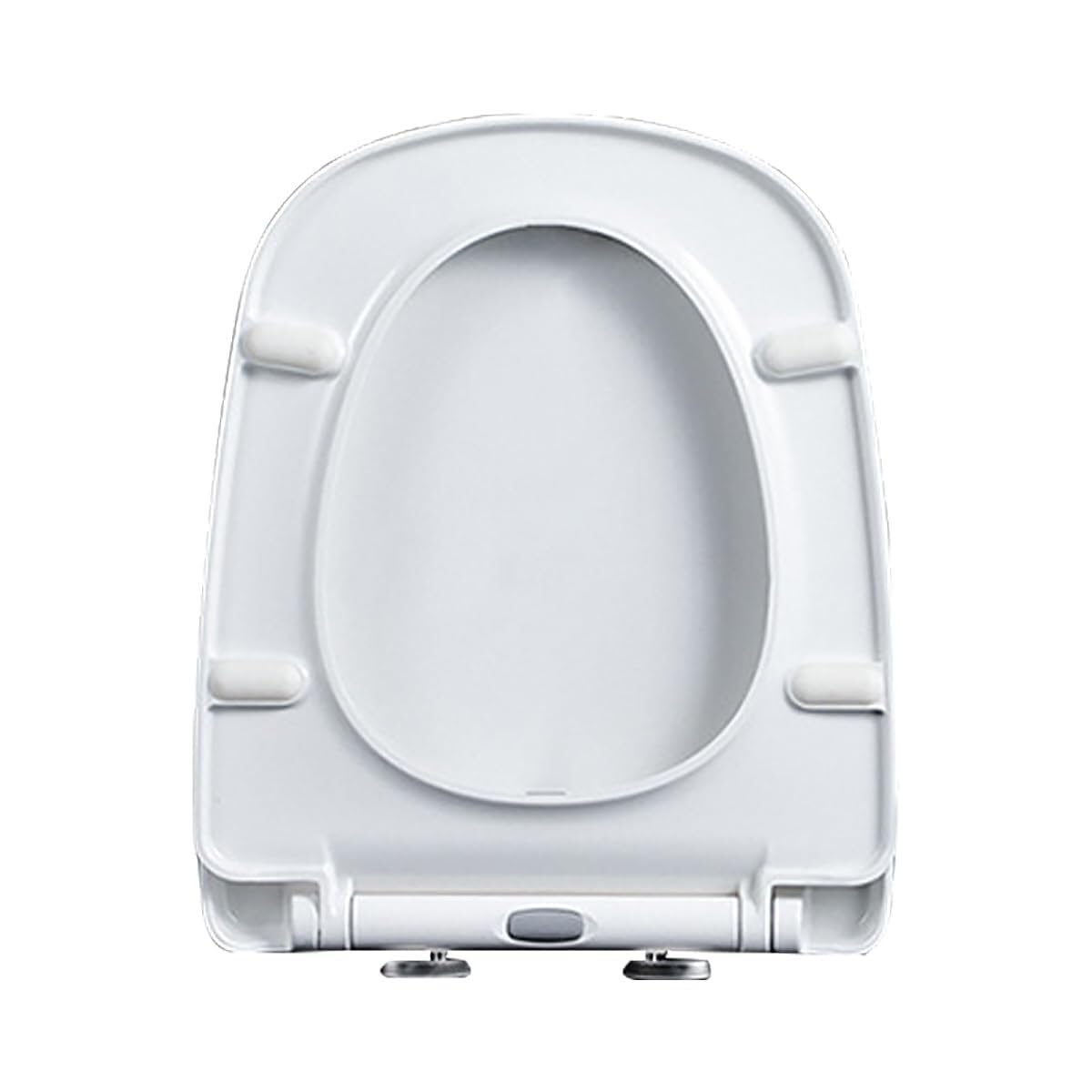 Quiet White Toilet seat, Adjustable, Lightweight, Durable, Portable, User-Friendly, Compact, Soft, Close, Elongated, Square, Quick, Release