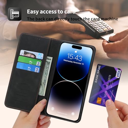 Étui portefeuille iPhone XS Max rouge anti-choc pour protéger vos cartes