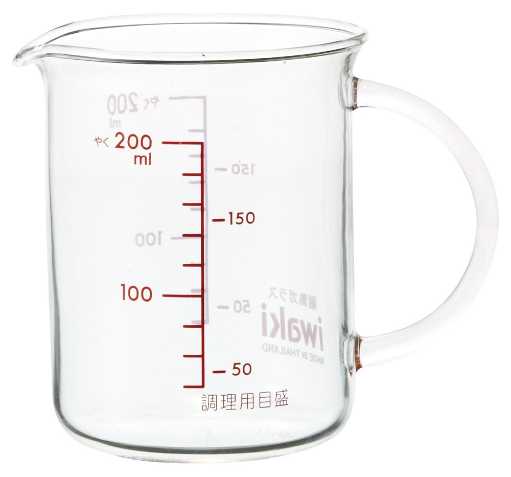 Amazon｜iwaki(イワキ) 耐熱ガラス 計量カップ メジャーカップ 200ml