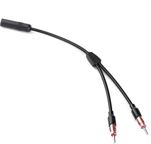 Miniatura 6 de RedYutou Antena universal para coche, 1 macho a 2 hembra, divisor en forma de Y, adaptador de antena de radio, cable conector FM AM Audio estéreo