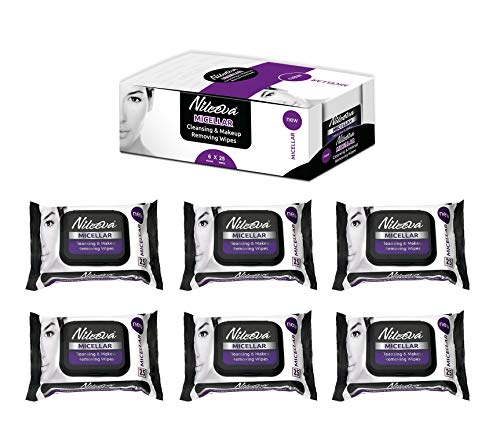Nileeva Visage Collection Micellar Makeup Remover Cleansing Cloths and Daily Cleansing Facial Wipes