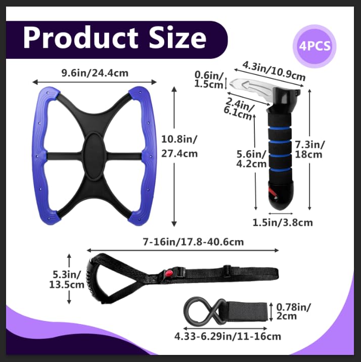 4-in-1 Mobility Independence Set, Incl Car Door Handle For Elderly, Portable Standing Aid, Adjustable Car Door Handle with Lift Assist Hook, Car Door Assist Handle for Elderly, Disabled and Pregnant - Image 4
