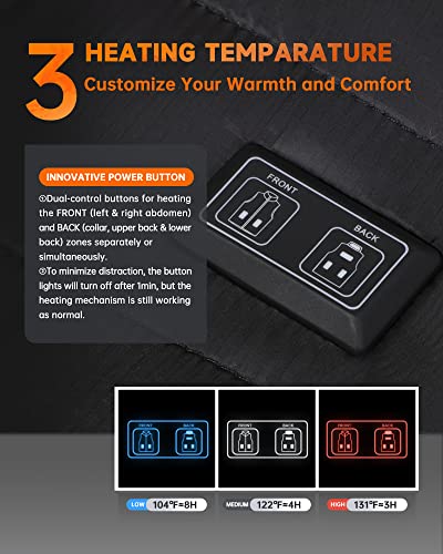 Neveland Men's Lightweight Heated Vest With Battery Pack (Large) #TOP3