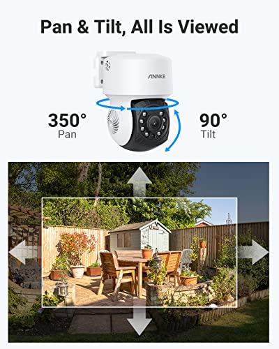 Annke AN-C51EK0103-V1#USND 1080P 2Mp Ahd Cctv Home Surveillance Dome Pt Wired Camera With 350° Pan And 90° Tilt, 100Ft Ir Night Vision, Ip65 Weatherproof Security Add–On Cam thumb #1