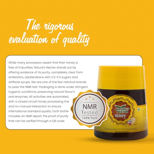Image of Nature's Nectar Natural Honey | 100% Pure Honey | Plain Honey | 250gm Bottle