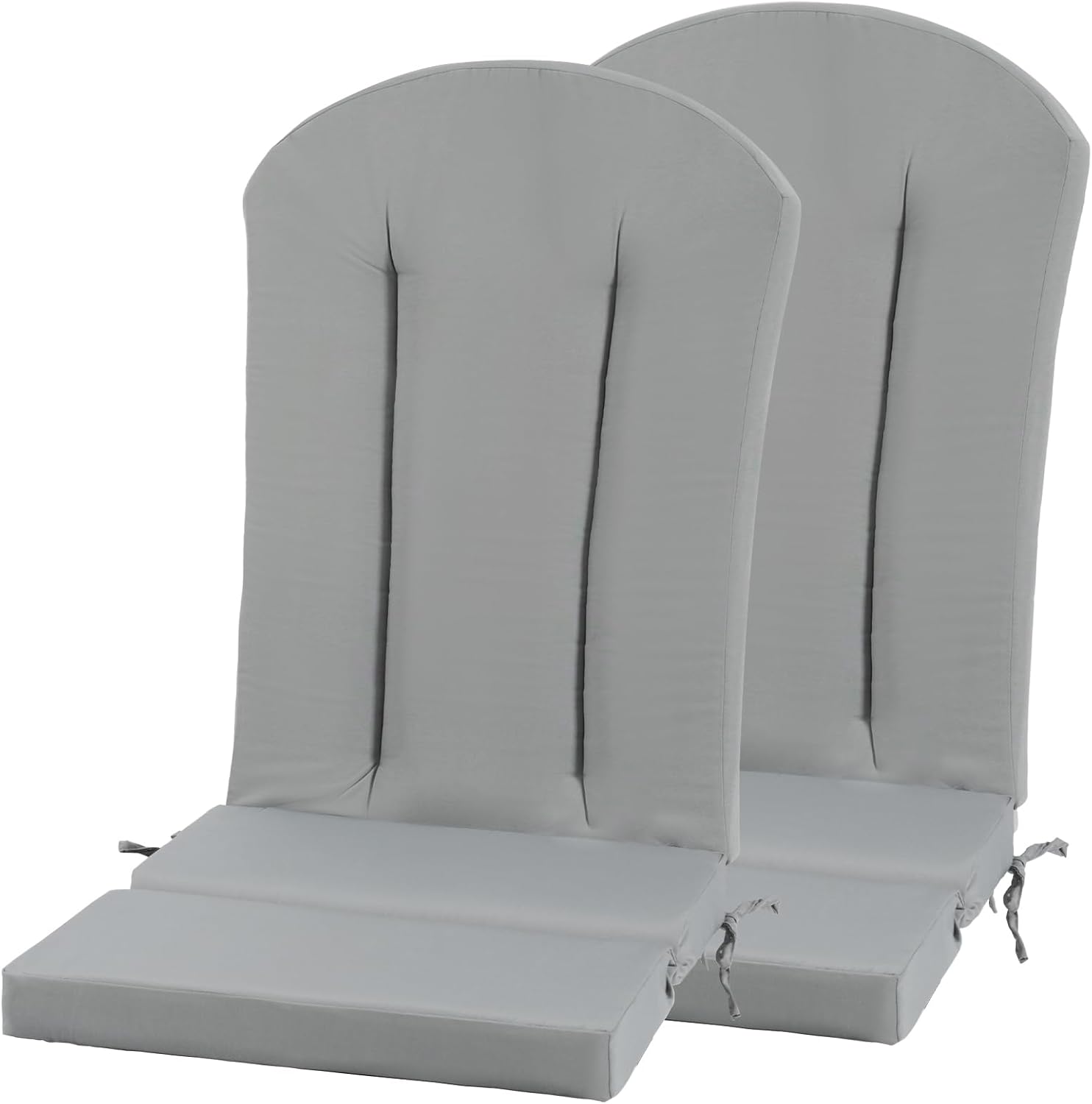 Adirondack Chair Cushion Set of 2 Indoor Outdoor Furniture Cushions Rocking Chair Cushions with Straps Replacement Folding Patio Chair Pad,50"x20"x2.4"