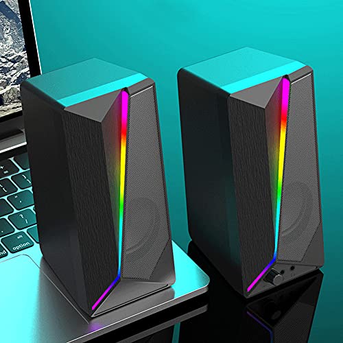 FDKJOK - Altoparlante da tavolo RGB a 2.0 canali