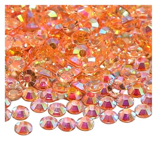FJQFHH Wasserdiamant super glänzende Kristallhandwerk sch Strasssteine, 500–1000 Stück, transparente AB-Harz-Flatbacks ohne Hotfix(Champagne,3mm...
