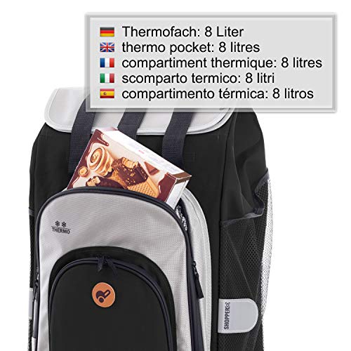 Andersen Shopper Royal Alu klappbar mit Luftreifen Ø 29cm und 62 Liter Tasche Hydro 2.0 mit Kühlfach schwarz – Bild 3