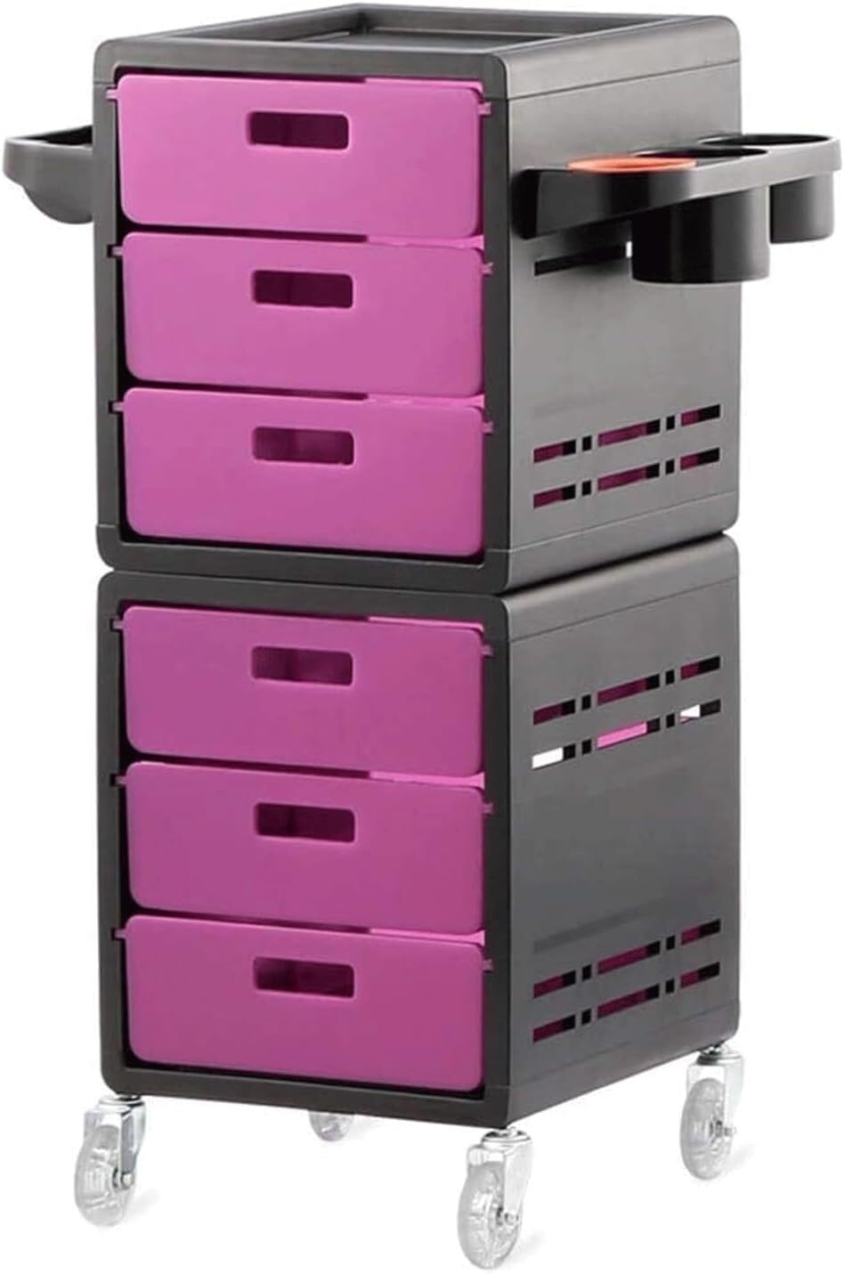 SSDDLZEQ Mobile Salon Station, Salon Trolley Stainless Steel Rack Salon Rolling Cart With Casters Storage Utility Cart Multi-layer Storage Salon Cart