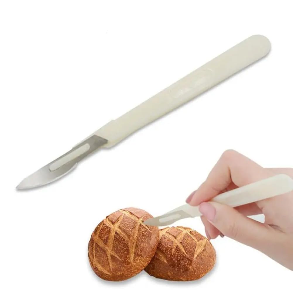 NLIEOPDA Bakery Bread Scoring Lame with Blade Cover - Dough Cutter & Pastry Scraper Set