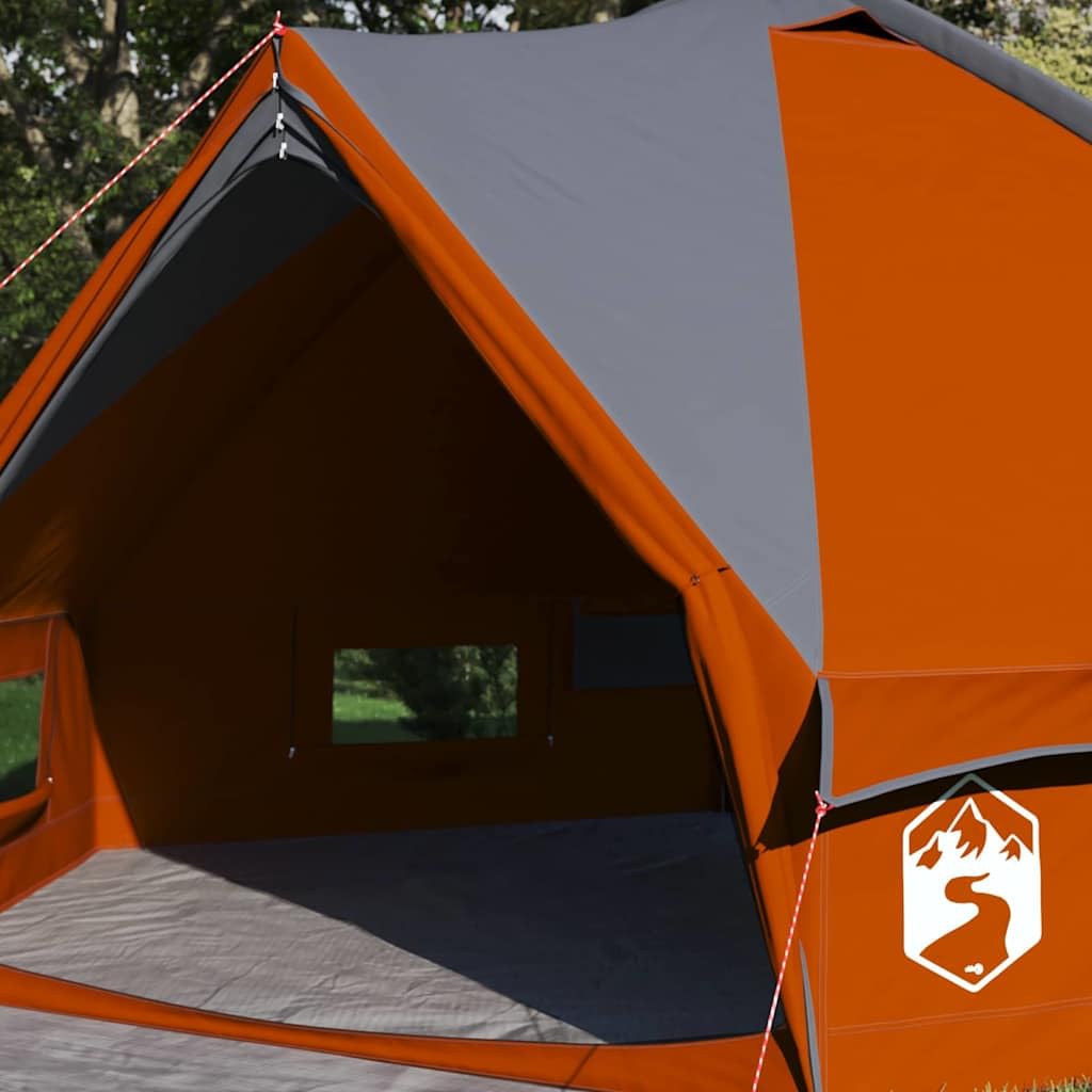 Nowoczesny namiot Teepee dla 10 osób w kolorze zielonym i białym, 490 x 410 x 210 cm, z poliestru 185T o strukturze tafty, łącznie z drążkami, linami napinającymi, śledziami i torbą do noszenia