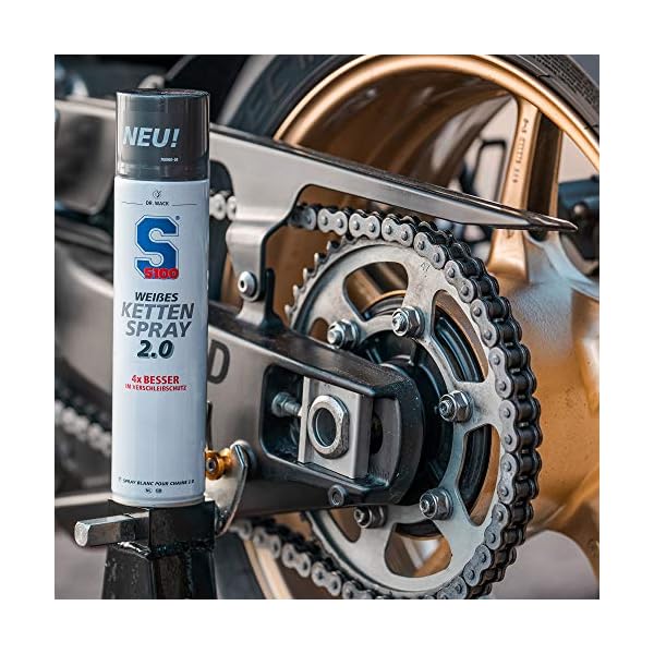 Dr. Wack - S100 Weißes Kettenspray 2.0 400 ml I Premium Motorrad-Kettenöl für noch weniger Reibung & Verschleiß & S100… – Bild 6