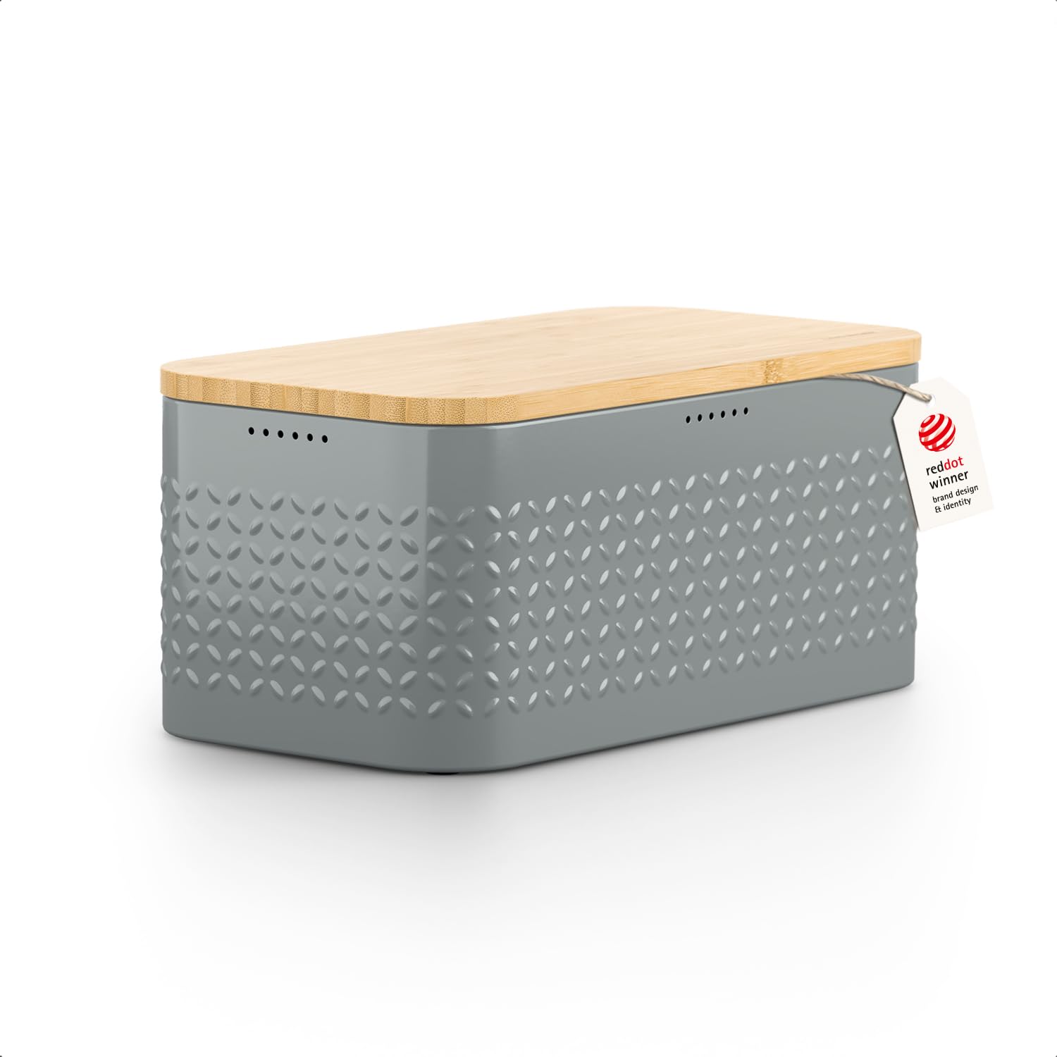LARS NYSØM Bread Box for Kitchen Countertop - Stainless Steel Bread Storage