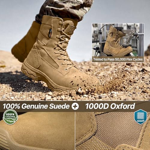 Image of FREE SOLDIER Men's LT Military Tactical 8 inch Daily Work Boots