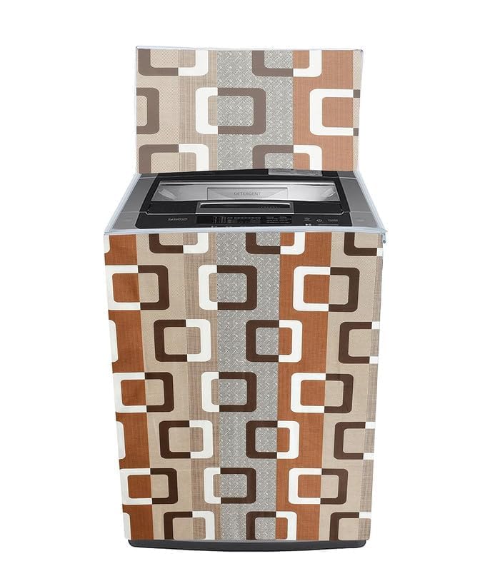 Image of WOAH Top Load Fully Autometic Washing Machine Cover Compatible With ifb samsung bosch whirlpool haier lg and All Brand Universal Size 7kg | 7.5kg | 8kg (Brown Box) D