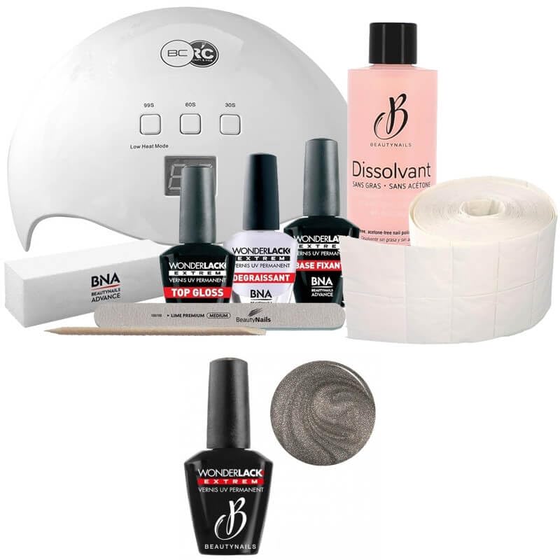 Pack Beauty Nails + lámpara de 48 vatios Wonderlak Extreme Beautynails All That Gold WLE027