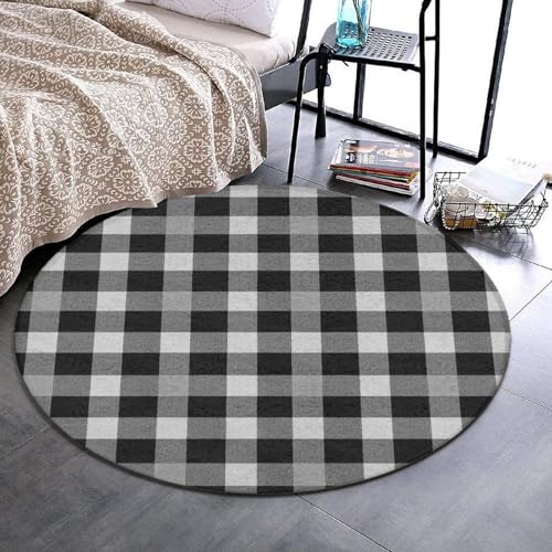 Tapete redondo moderno 150 cm antideslizante y lavable miniatura 2