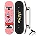 スケボー コンプリート セット スケートボード 完成品 かわいい おしゃれ 競技用スペック 初心者 上級者 子供 大人用 コンプリートデッキ スケートレンチ付き ロングスケートボード