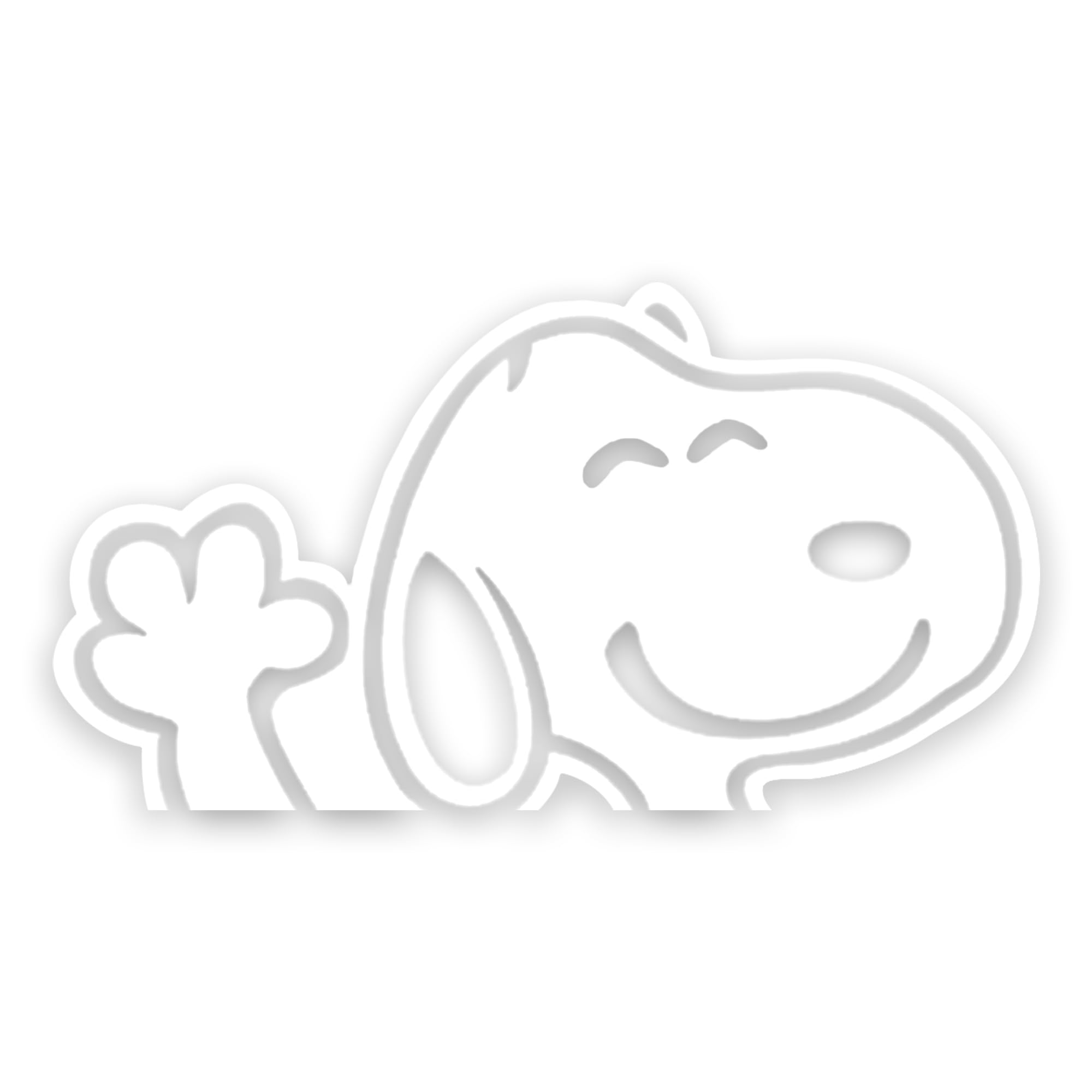 Autocollant Voiture Snoopy Vinyle - Décal Noir - Applicable Sur Voiture, Laptop - Cod.1305