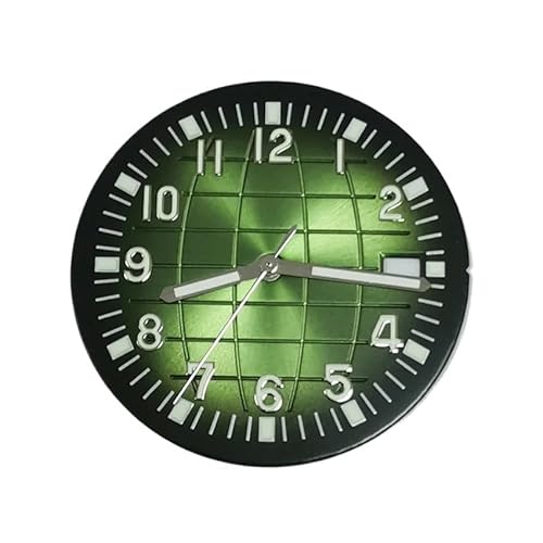 1個 32mm NH35/36/4R/7S ダイヤル グリーン 発光 ダイビングウォッチ ダイヤルムーブメント 改造 機械式時計アクセサリー(Green)