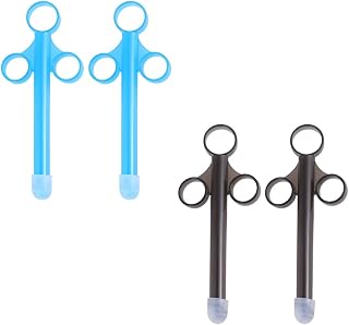 Healifty 4pcs Lube Applicator with Smooth Rounded Tip Female Lubricant Tube Applicator Easy to Clean
