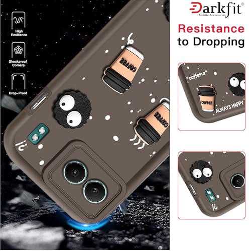 Image of Back Case Cover Compatible with OnePlus Nord 4 5G | Cute Fun Cartoon Ball 3D Coffee Silicone Case | Body Protection | Camera Protection | Shock Proof | Color Brown | Pack of 1