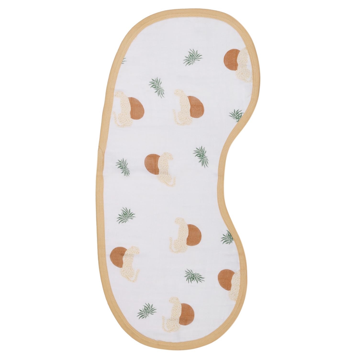 Theoni Cotton Muslin 3Layer Burpy Bib, 2-in-1 Bib-Woody tiger