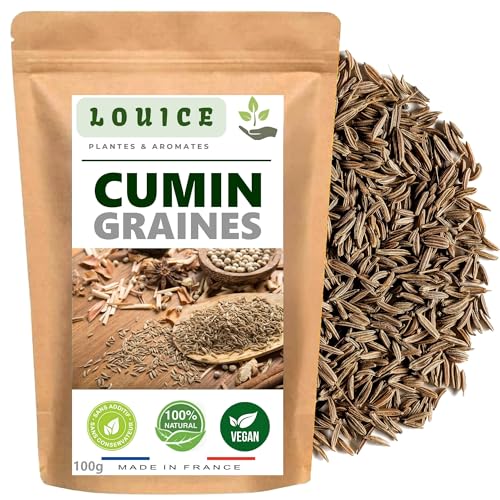 Comino en Grano Orgánico - De Sabor Natural para una Cocina Deliciosa - Bolsa Fresca - Condimento Saludable con Comino en Grano Orgánico para Realzar Tus Platos Dulces y Salados (100)