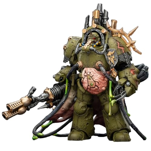Image of JOYTOY Death Guard Warhammer 40k 1 /18 Action Figure Death Guard Foul Blightspawn and Lord of Virulence Collectible Gifts,Toys for Kids 15+ and Adults