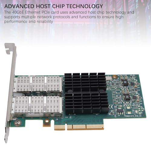XUMIUZIY Tarjeta de Red PCIe 40Gb con Doble Puerto QSFP Ethernet LAN, Interfaz PCI Express 3.0 X8 para Servidor de Centro de Datos y Computación de Alto Rendimiento miniatura 6