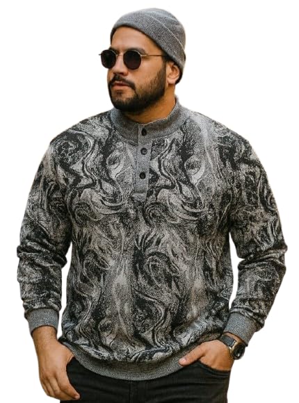 austivo Men Checks Blue Winter Sweater-picture-39