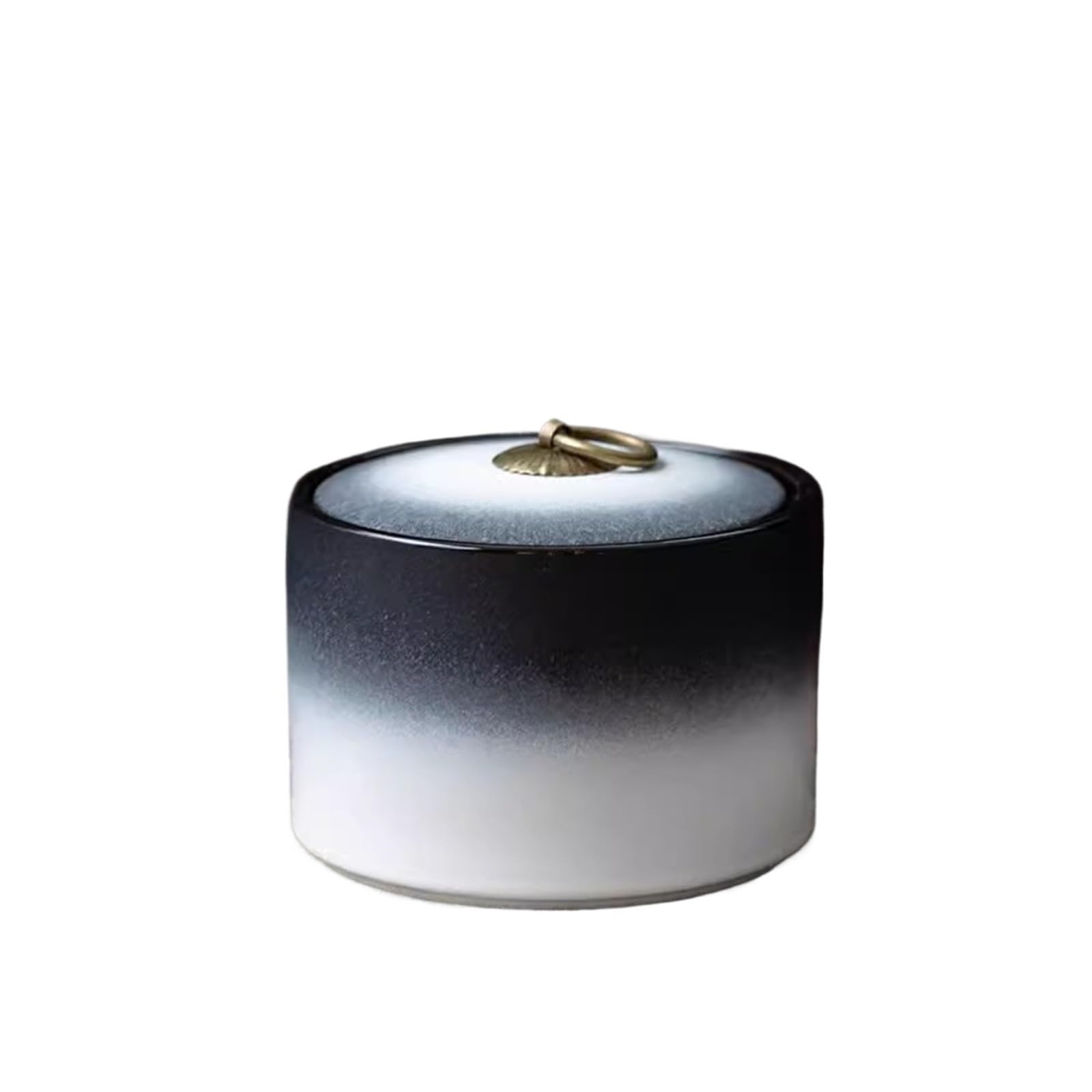 Cendrier en céramique noir brut de table déco maison salon avec couvercle