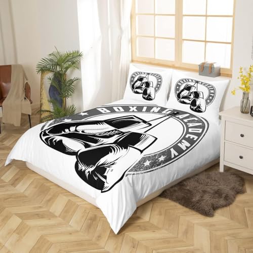 Homemissing Single Comforter Cover Set Sports Game Theme Bedding Set Boxing Gloves Duvet Cover Boxing Enthusiasts Decoration Super Soft Gift - Image 3