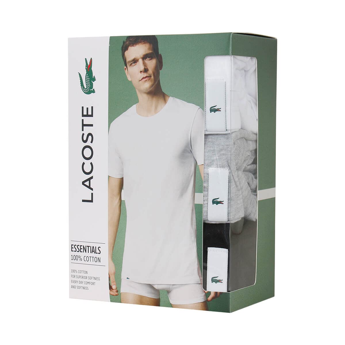 Camiseta Lacoste RAME106, Hombre, paquete de 3