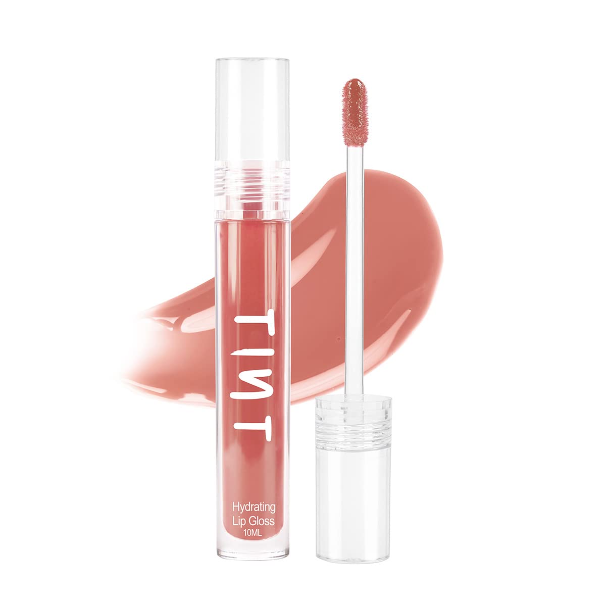 Tint Cosmetics 10ml Peach Lipgloss, Non Sticky, Hydrating, Light Weight, Long Lasting, High Shine & Soft Natural Liquid Lip Gloss For Girls & Women (Coral)