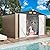 IRONCK 10x8FT Outdoor Storage Shed with Breathable Vent, Galvanized Steel Metal Tool Shed with Lockable Doors for Yard Bins/Generator/Wheelbarrow Garden Storage, Brown