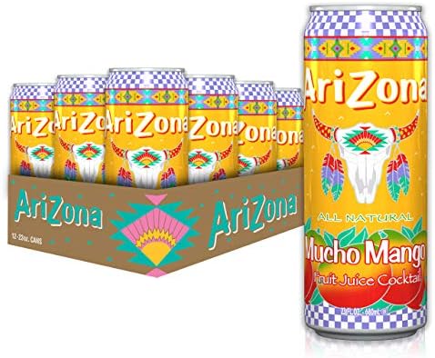 Arizona Mucho Mango Drink Big Can, 23 Fl Oz (Pack of 12)