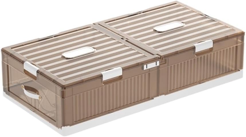 Containers PP - Material Modern Minimalist Under - bed Storage Box, Drawer - type Wheeled Home Storage Magic Tool(Ash,Small)