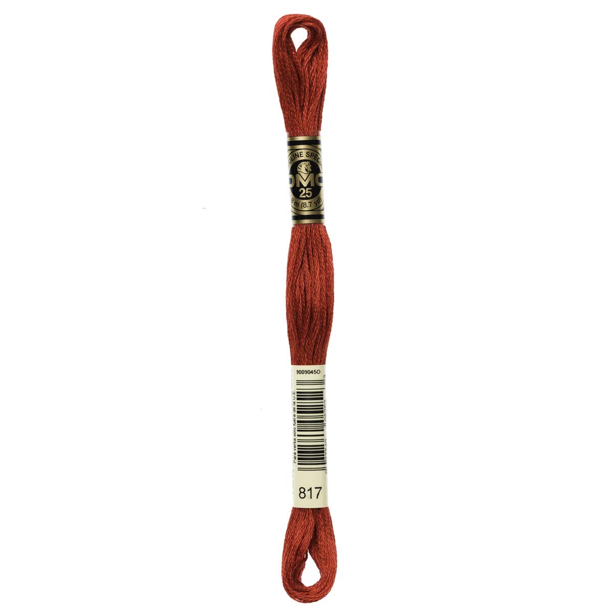 DMC Embroidery Floss Mouline Stranded Cotton Thread for Hand Embroidery and Sewing - Colour No: 817-12 x 8m Skeins — image 1