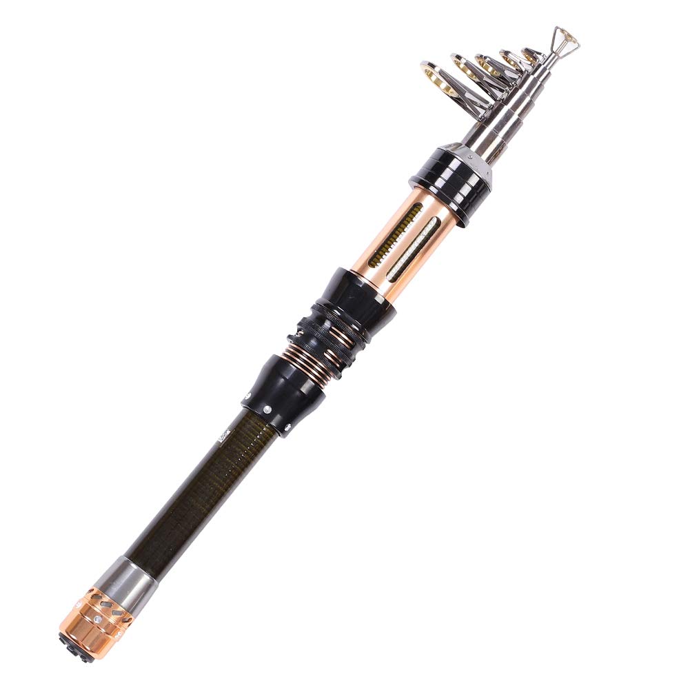 Dioche Wędka teleskopowa, Protable Carbon ultra krótka sekcja Mini Sea Fishing Pole