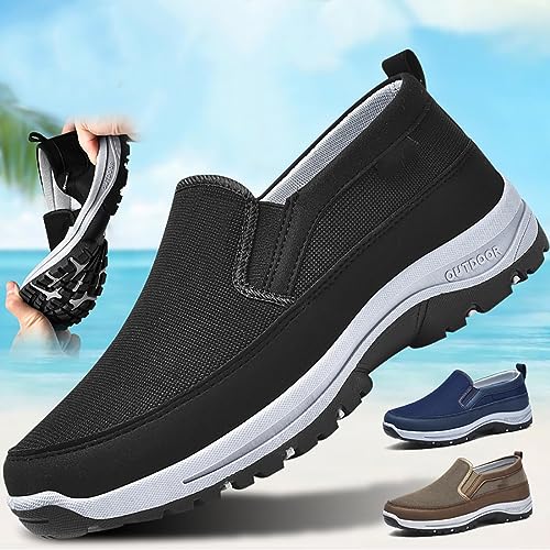 Ideacloth Shoes for Men, Arch Support Orthopedic Slip-on Running Hiking Sneakers Comfortable Hiking Loafers2