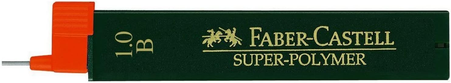 Miscellaneous Super-Polymer Fineline Lead, 1.0mmBlack, B, for Art, Craft, Drawing, Sketching, Home, School, University, Colouring